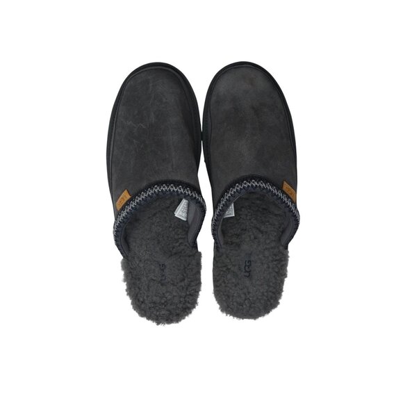UGG Tasman Gray Suede Wool Open Back Slip On Slippers Mens 14 - Picture 7 of 14